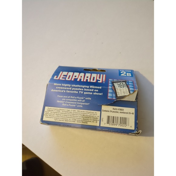 New Jeopardy Volume 2a 24 Puzzles Refill Roll For Crossword Companion - Picture 2 of 2